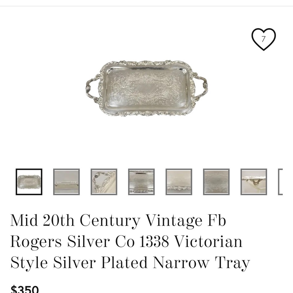 FB Rogers Butler tray, 1838 stamped